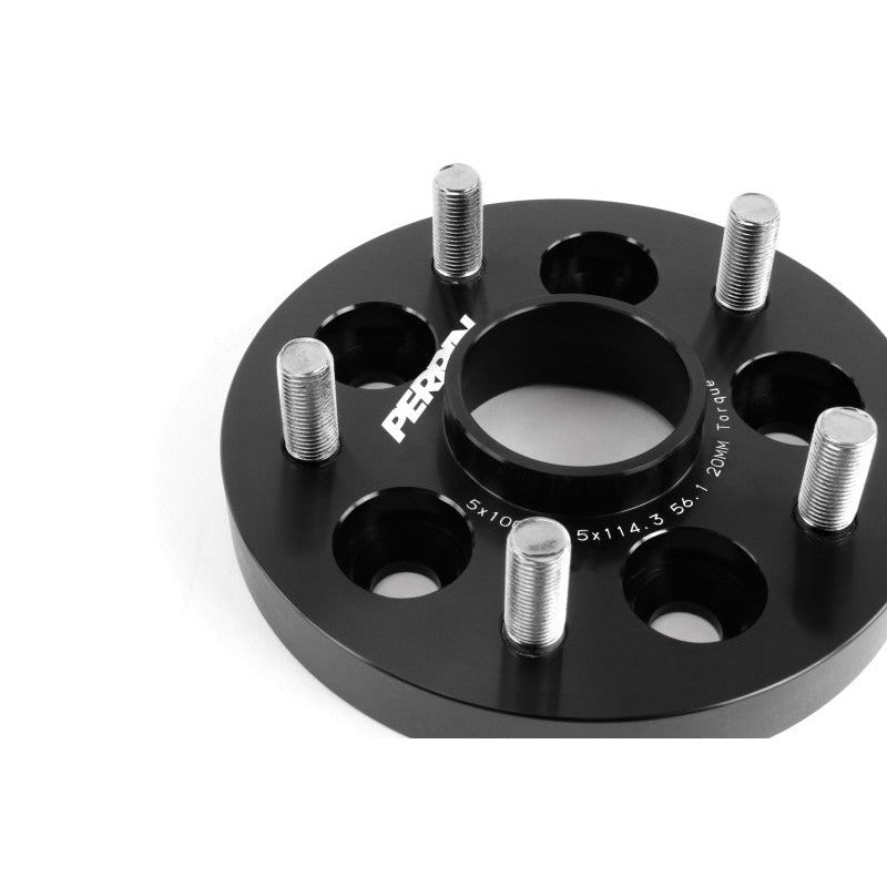 Perrin [02-14 WRX] 5x100 to 5x114.3 20mm Wheel Adapters Black