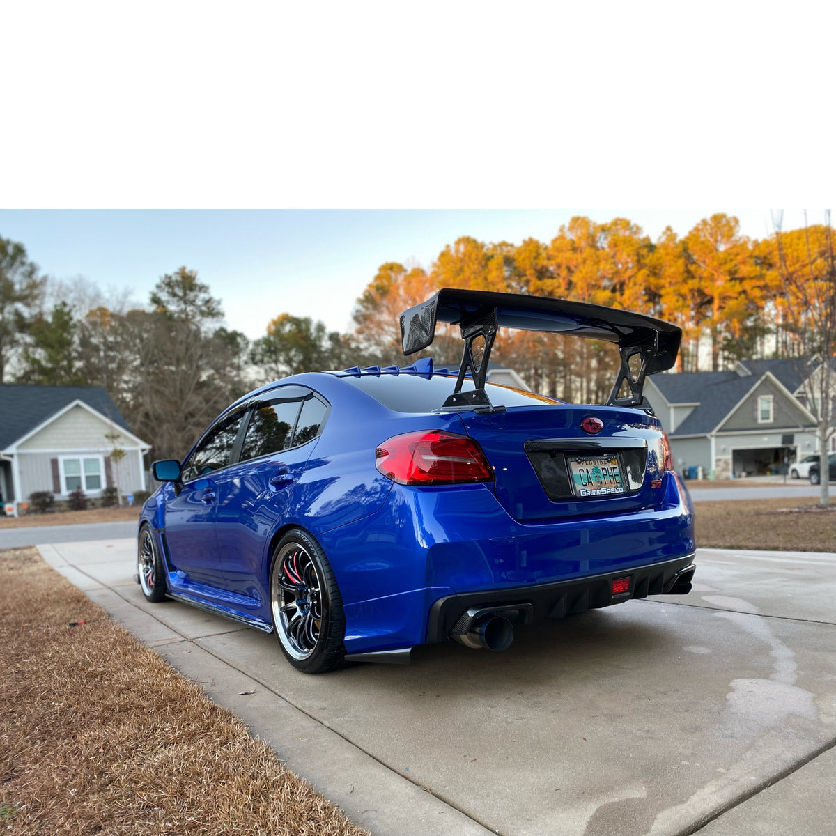 JDMuscle [15-21 WRX/STI] Carbon Fiber License Plate Backing | Carbon Fiber  Forged Carbon Fiber