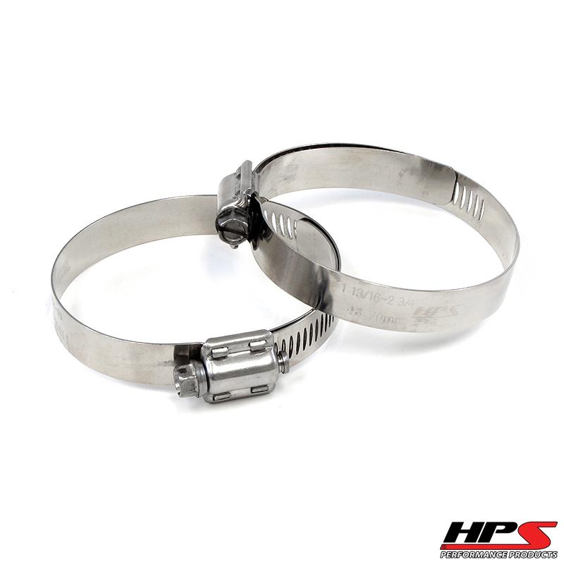 HPS Performance Products HPS Stainless Steel Worm Gear Liner Hose Clamp SAE 88 2pc Pack 5-5/8" - 6-1/2" (130mm-152mm)