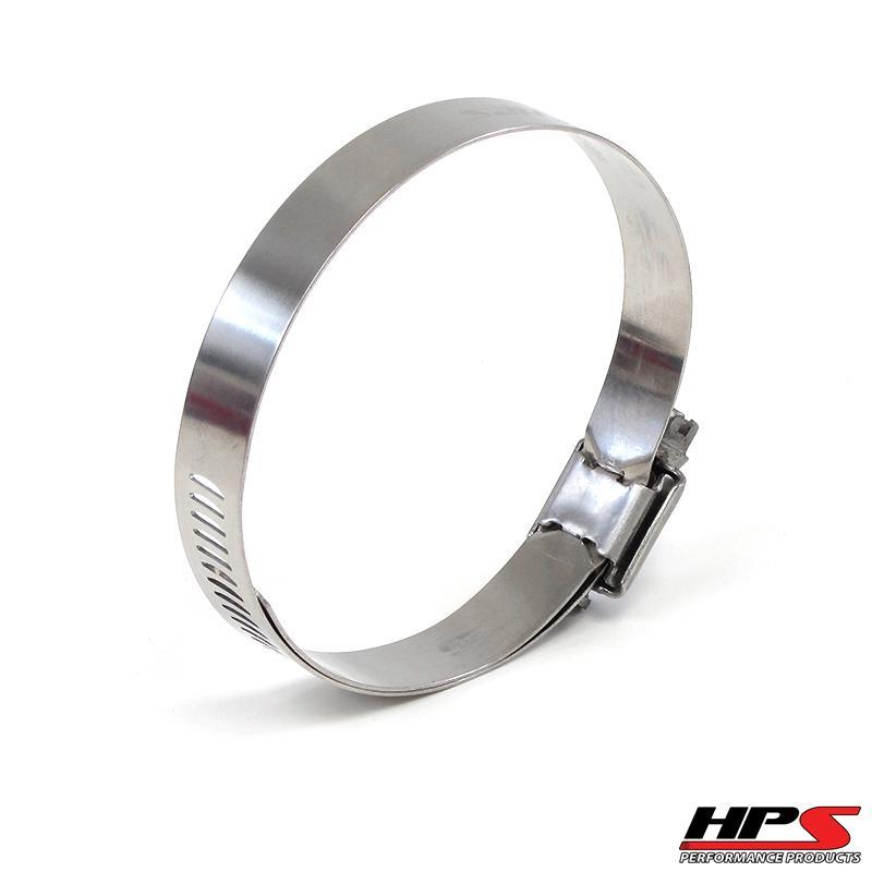 HPS Performance Products HPS Stainless Steel Worm Gear Liner Hose Clamp SAE 80 2pc Pack 4-5/8" - 5-1/2" (117mm-140mm)