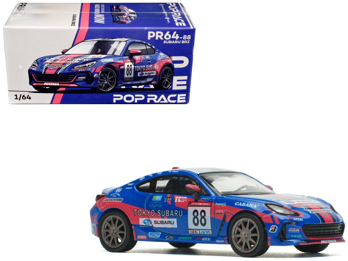 Rapid Vehicles Subaru BRZ #88 Blue with Graphics "Tokyo Subaru Racing" 1/64 Diecast Model Car by...