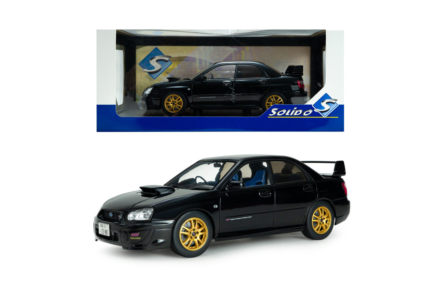 Solido 2004 Subaru WRX STi (GDB) Black 1:18