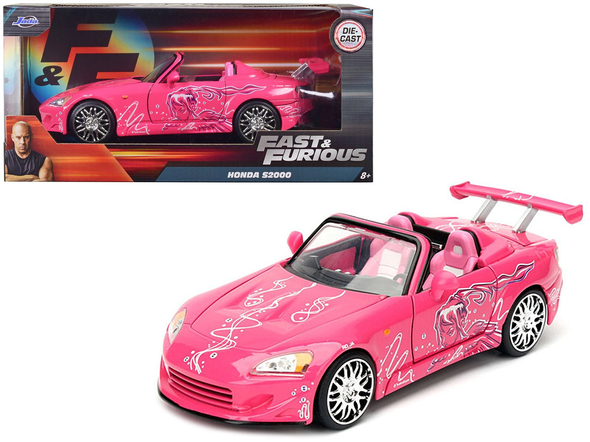 Rapid Vehicles Suki's 2001 Honda S2000 Convertible Pink with Graphics "Fast & Furious" Movie 1/24...