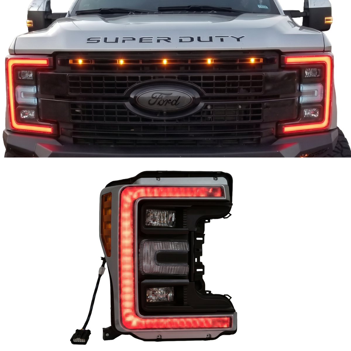 RGB Halo Kits Ford Super Duty Flow Series DRL Boards (2017-2019)