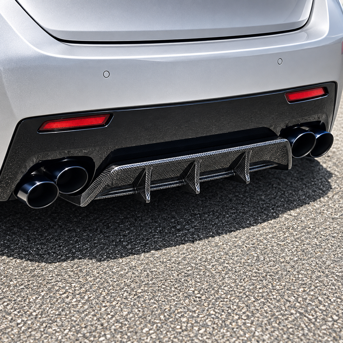 Carbon Fiber Rear Diffuser Extension for Lexus RC F Coupe