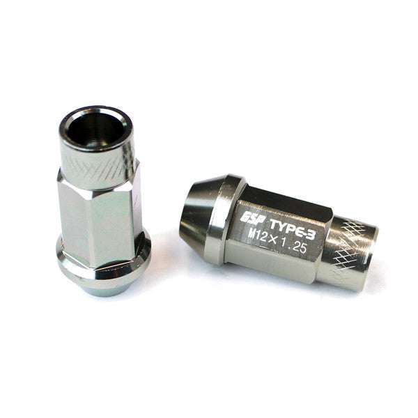 Godspeed Type 3 50mm Lug Nuts 20 pcs. Set M12x1.25