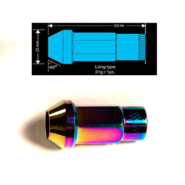 Godspeed Type 3 50mm Lug Nuts 20 pcs. Set M12x1.25