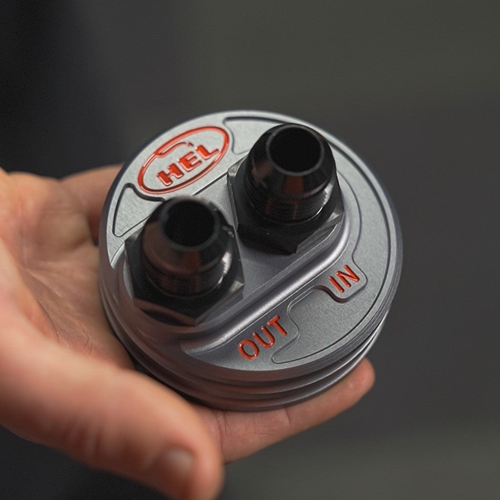 HEL Performance Oil Filter Relocation Take Off Plate