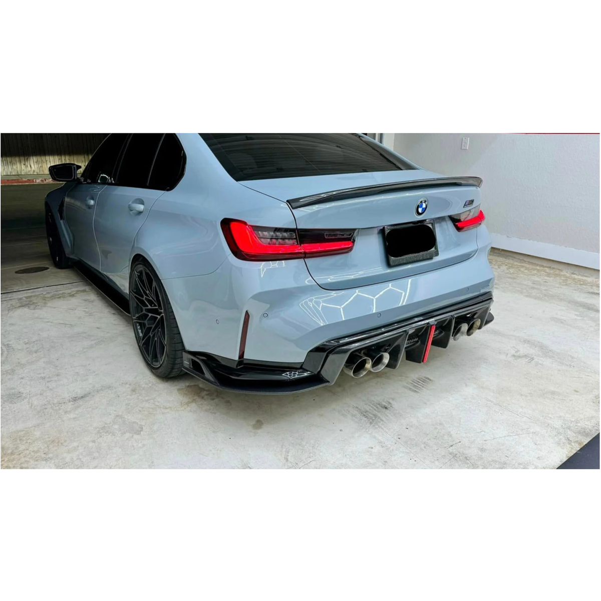 Bull Boost Performance Carbon Fiber Rear Diffuser Brake Light V1 for BMW G80 M3 G82 G83 M4