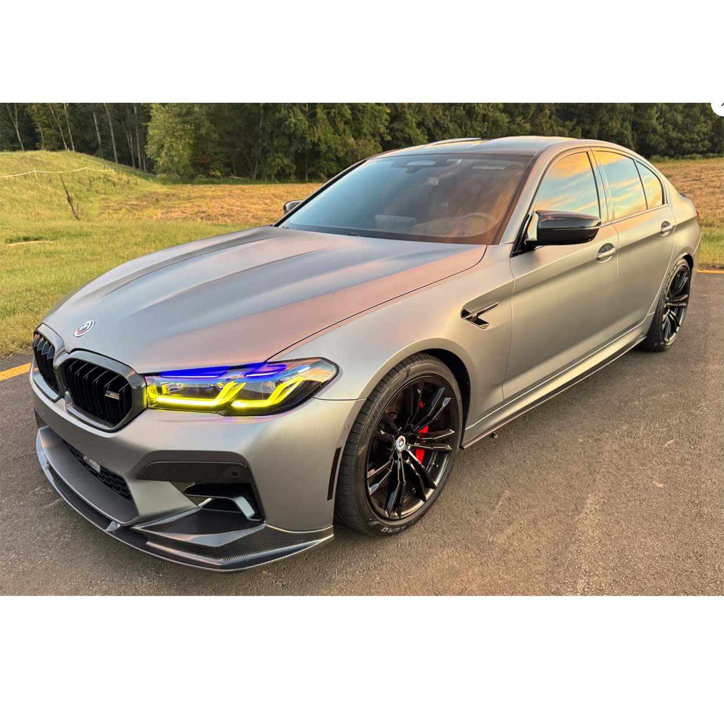 3D Carbon Fiber Front Splitter Lip (1-Piece) for BMW F90 M5 G30 LCI