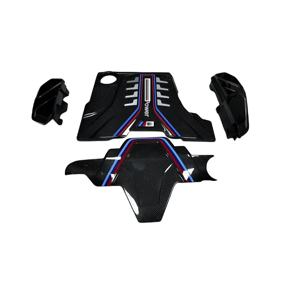 STRATEC SYSTEMS Carbon Fiber Performance Engine Bay Cover Kit for BMW F90 M5 F91 F92 M8