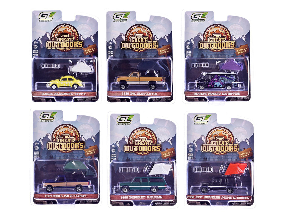 Rapid Vehicles "The Great Outdoors" Series 4 Set of 6 pieces 1/64 Diecast Model Cars by...