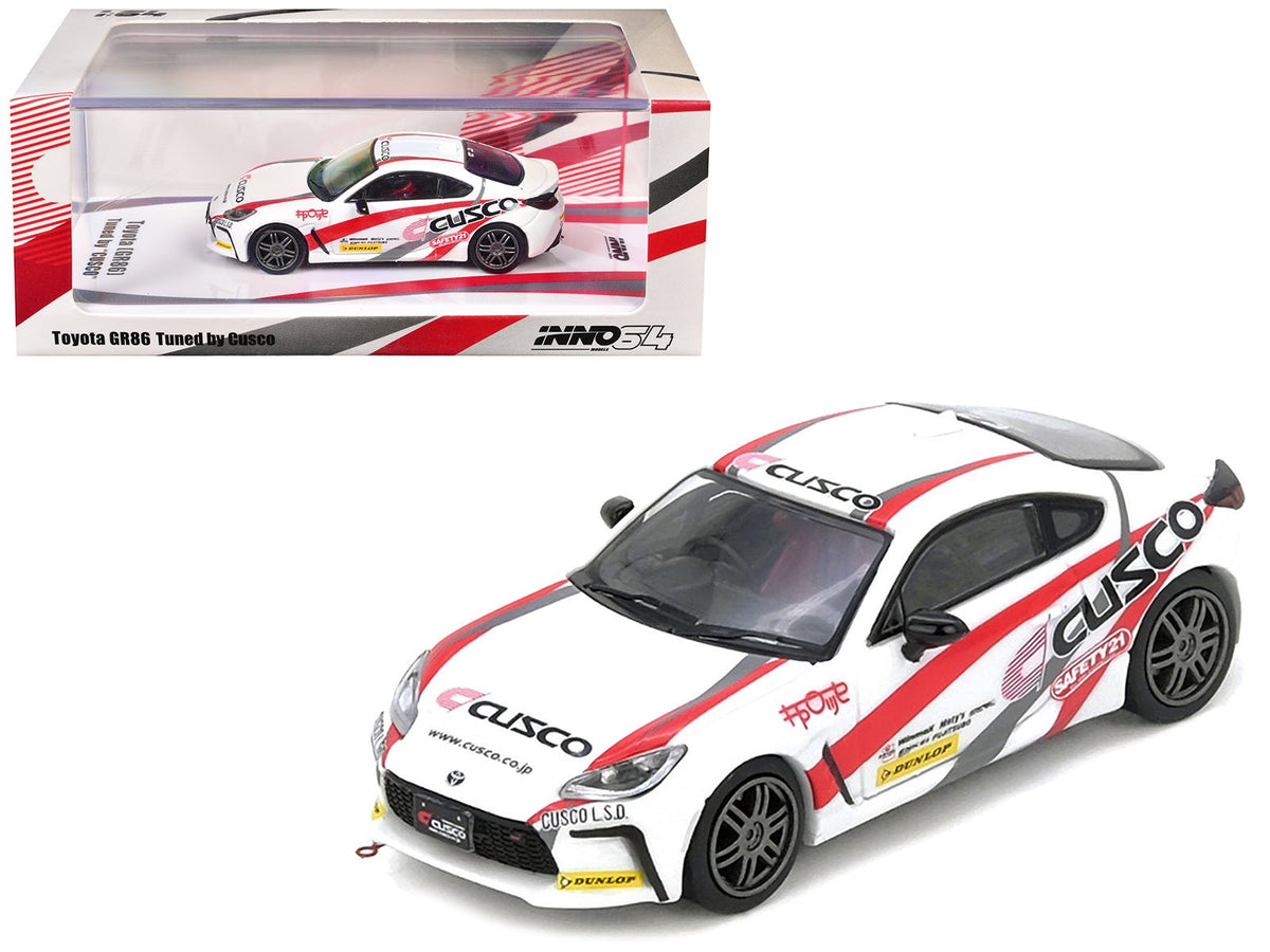 Rapid Vehicles Toyota GR86 Tuned by "CUSCO" RHD (Right Hand Drive) White with Red and Gray...