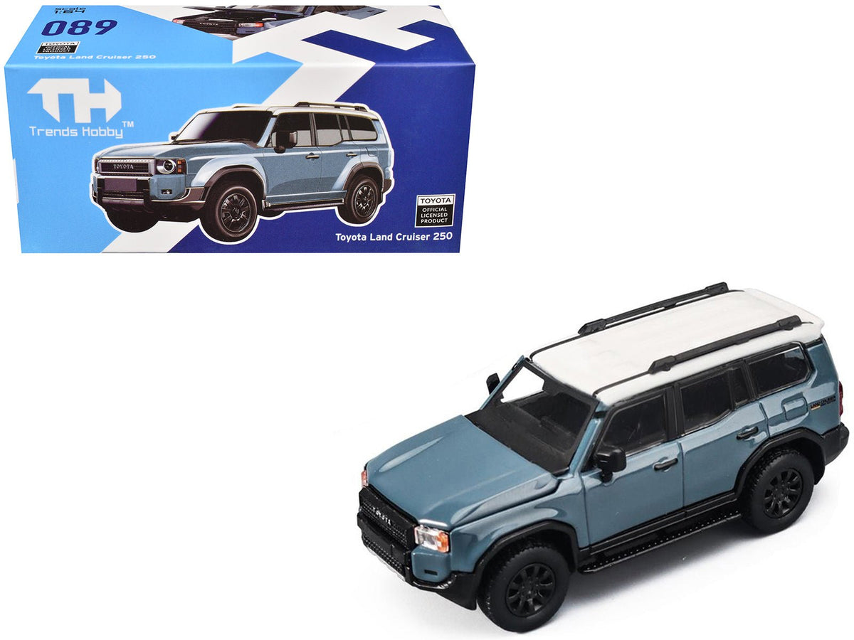Rapid Vehicles Toyota Land Cruiser 250 Blue with White Top 1/64 Diecast Model Car by Trends Hobby...
