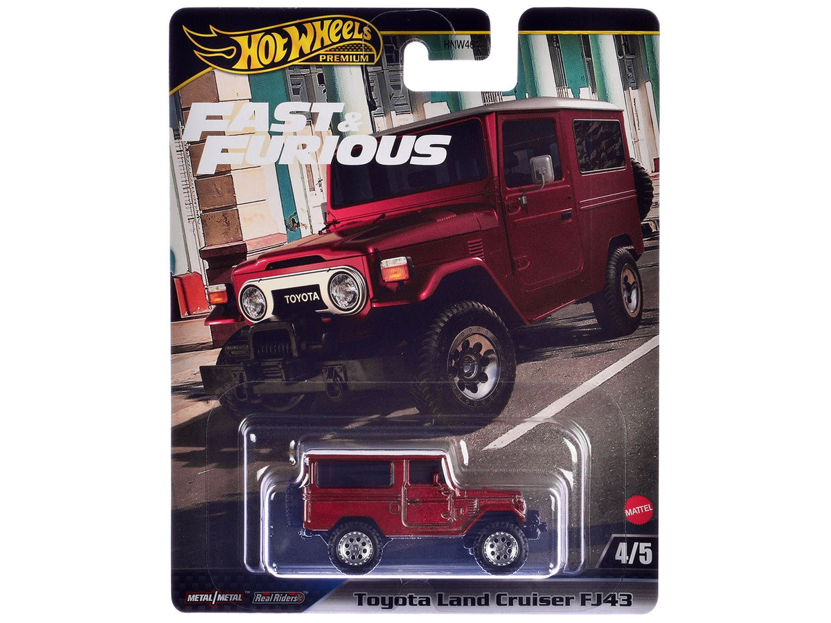 Rapid Vehicles Toyota Land Cruiser FJ43 Red with White Top "The Fate of the Furious" (2017) Movie...