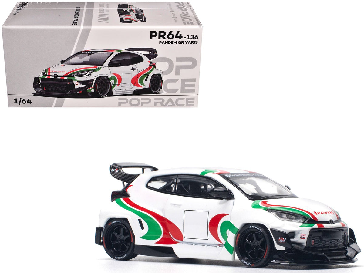 Rapid Vehicles Toyota Pandem GR Yaris RHD (Right Hand Drive) "Rally Livery" White with Red and...