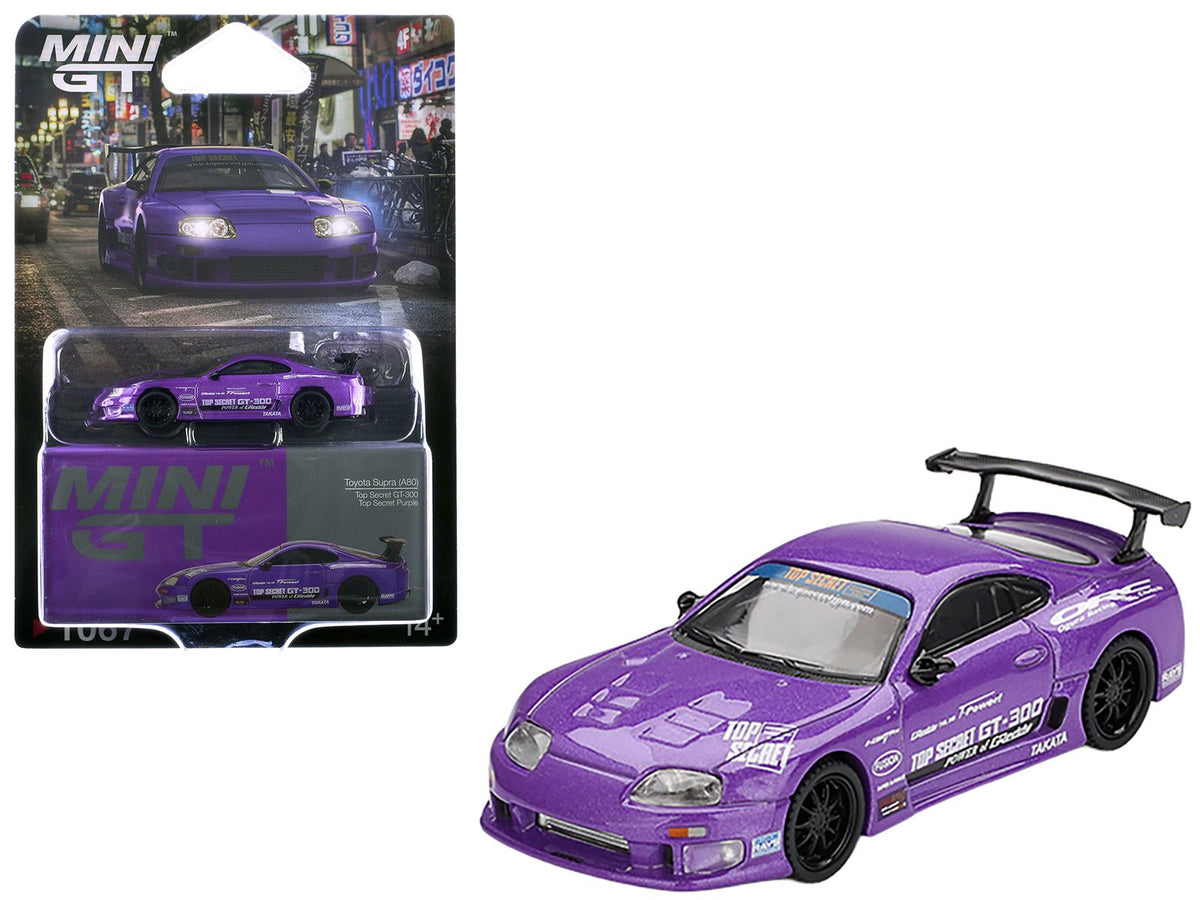 Rapid Vehicles Toyota Supra (A80) "Top Secret GT-300" Top Secret Purple Metallic with Graphics...