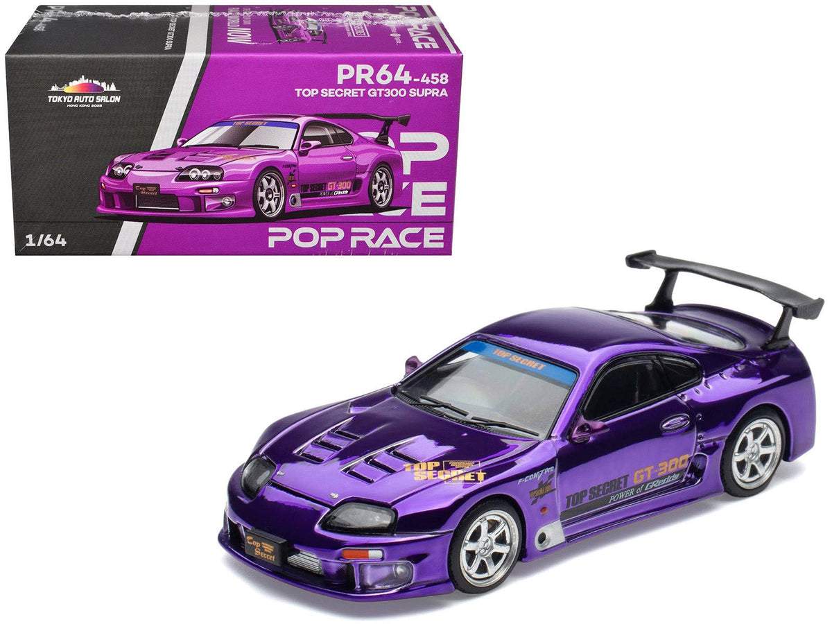 Rapid Vehicles Toyota Supra "Top Secret" GT300 RHD (Right Hand Drive) Purple Chrome "Tokyo Auto...