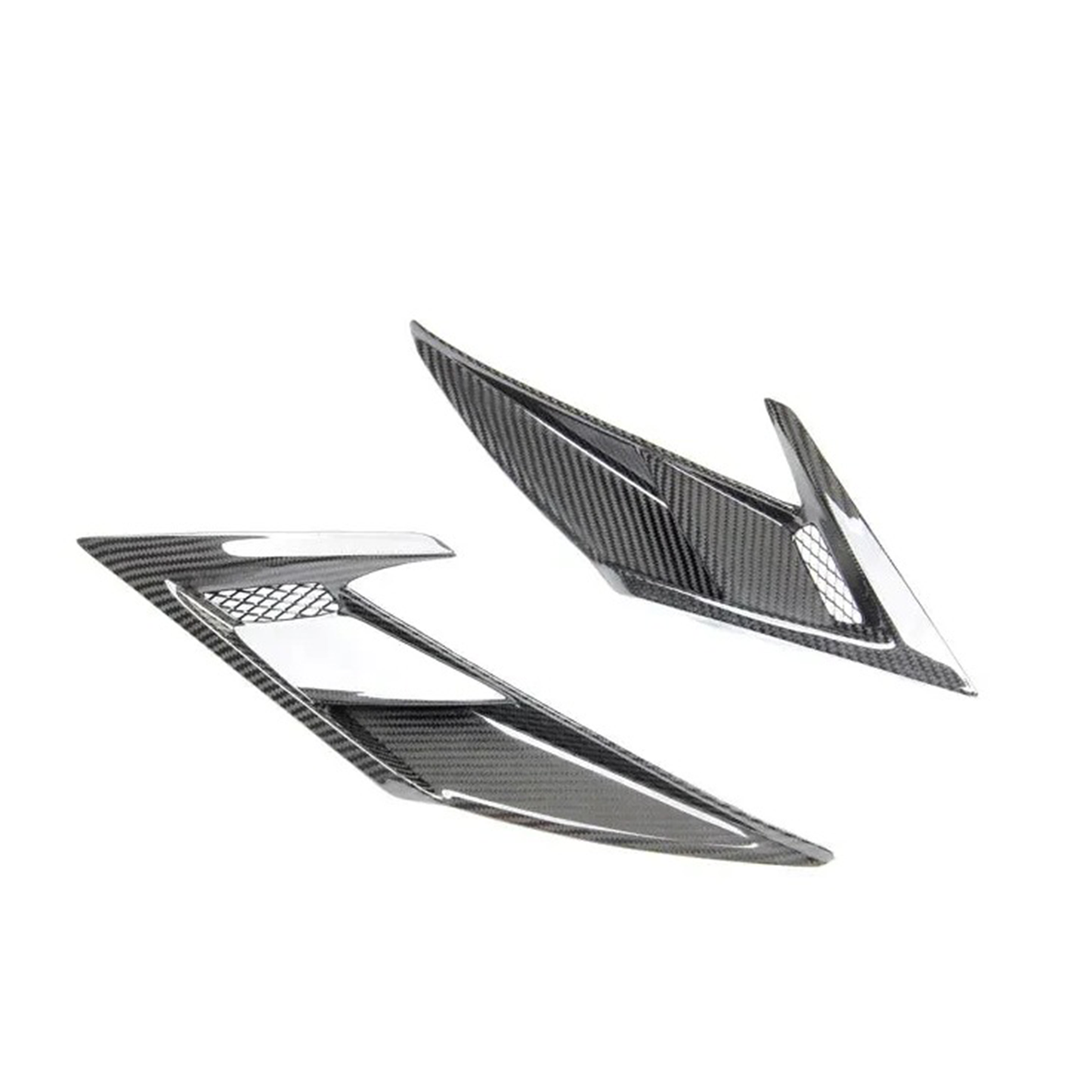 Prepreg Carbon Fiber Front Fender Vent Trims for Ferrari F8