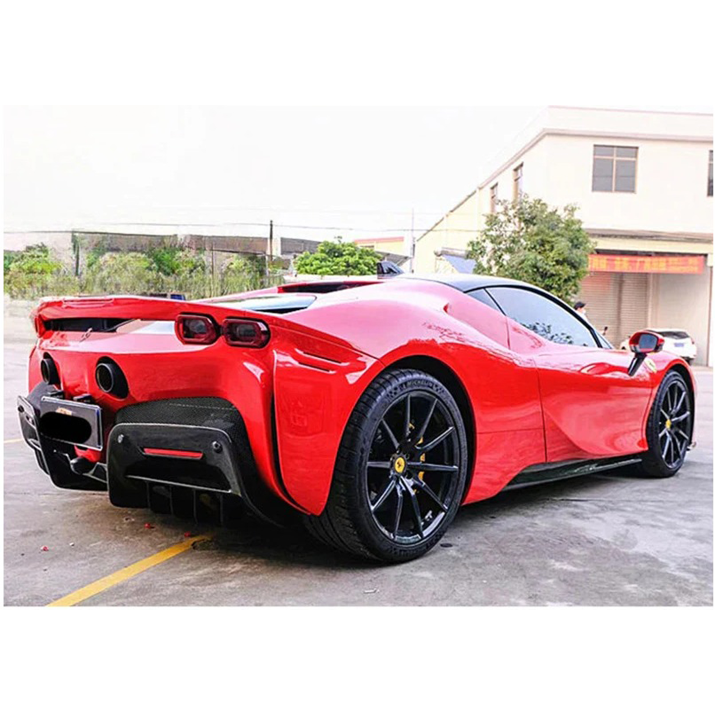 Carbon Fiber Rear Diffuser for Ferrari SF90