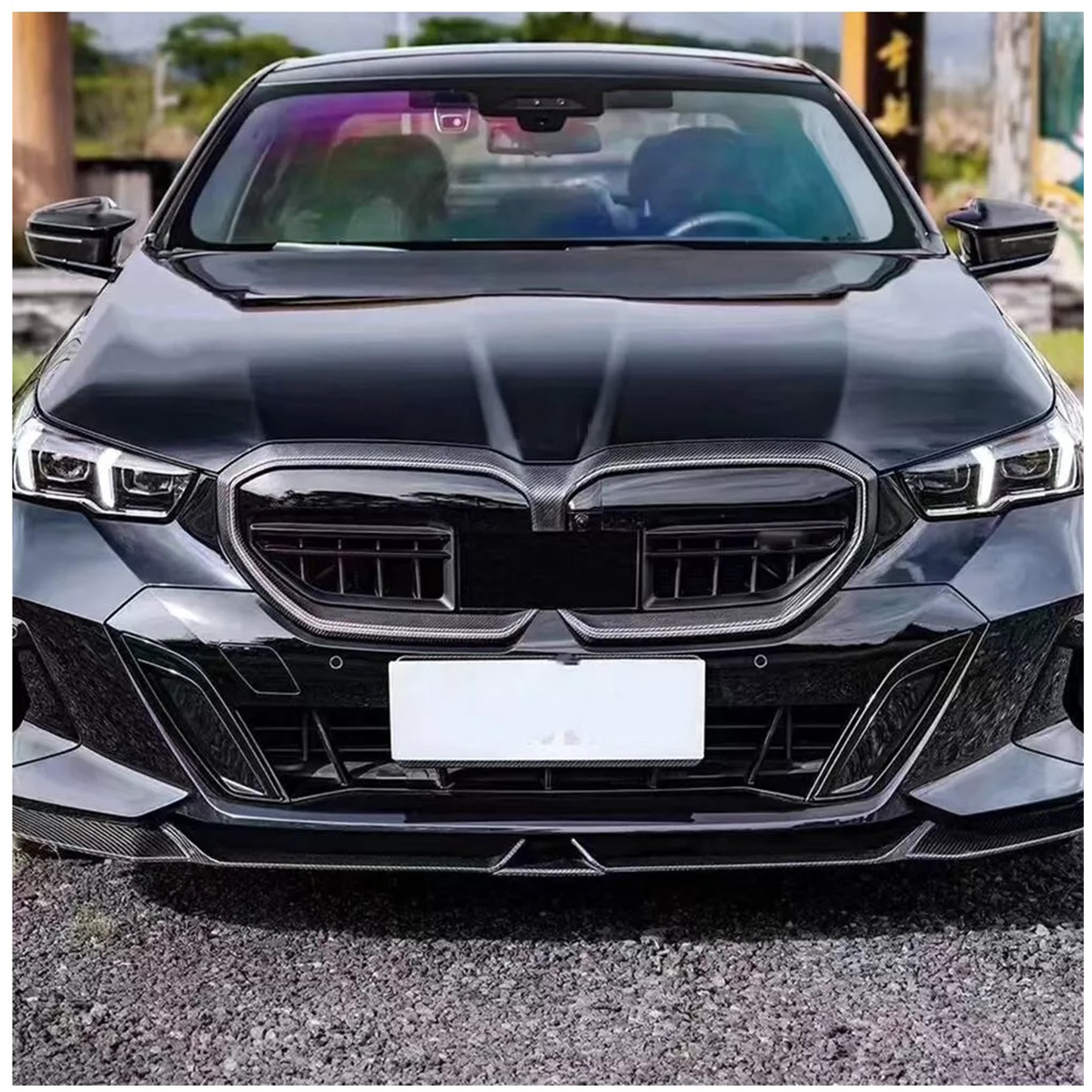 Dry Carbon Fiber Front Grille Cover Garnish for BMW G60 530i G90 M5