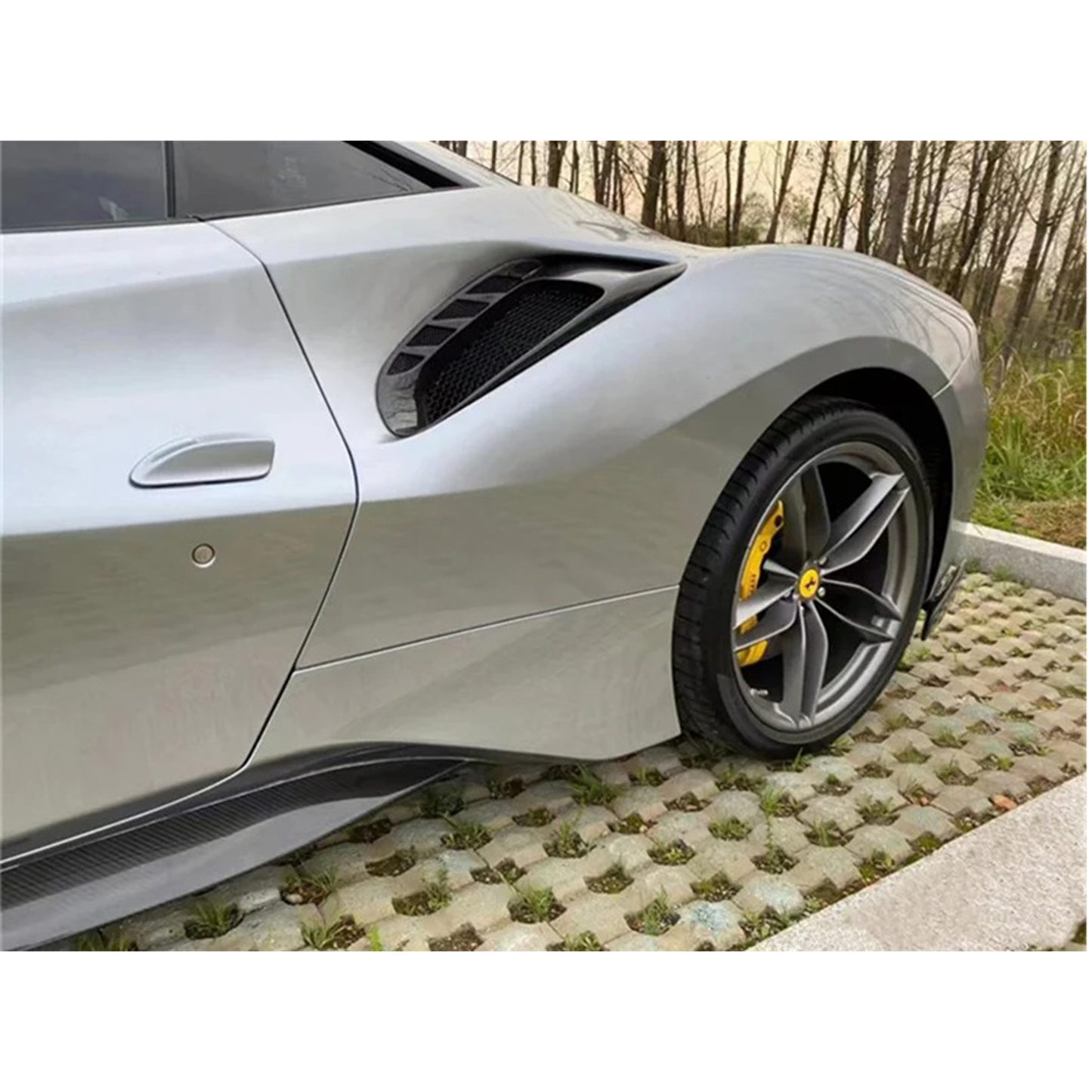 P Style Carbon Fiber Side Air Vent Replacement for Ferrari 488 GTB / Spider