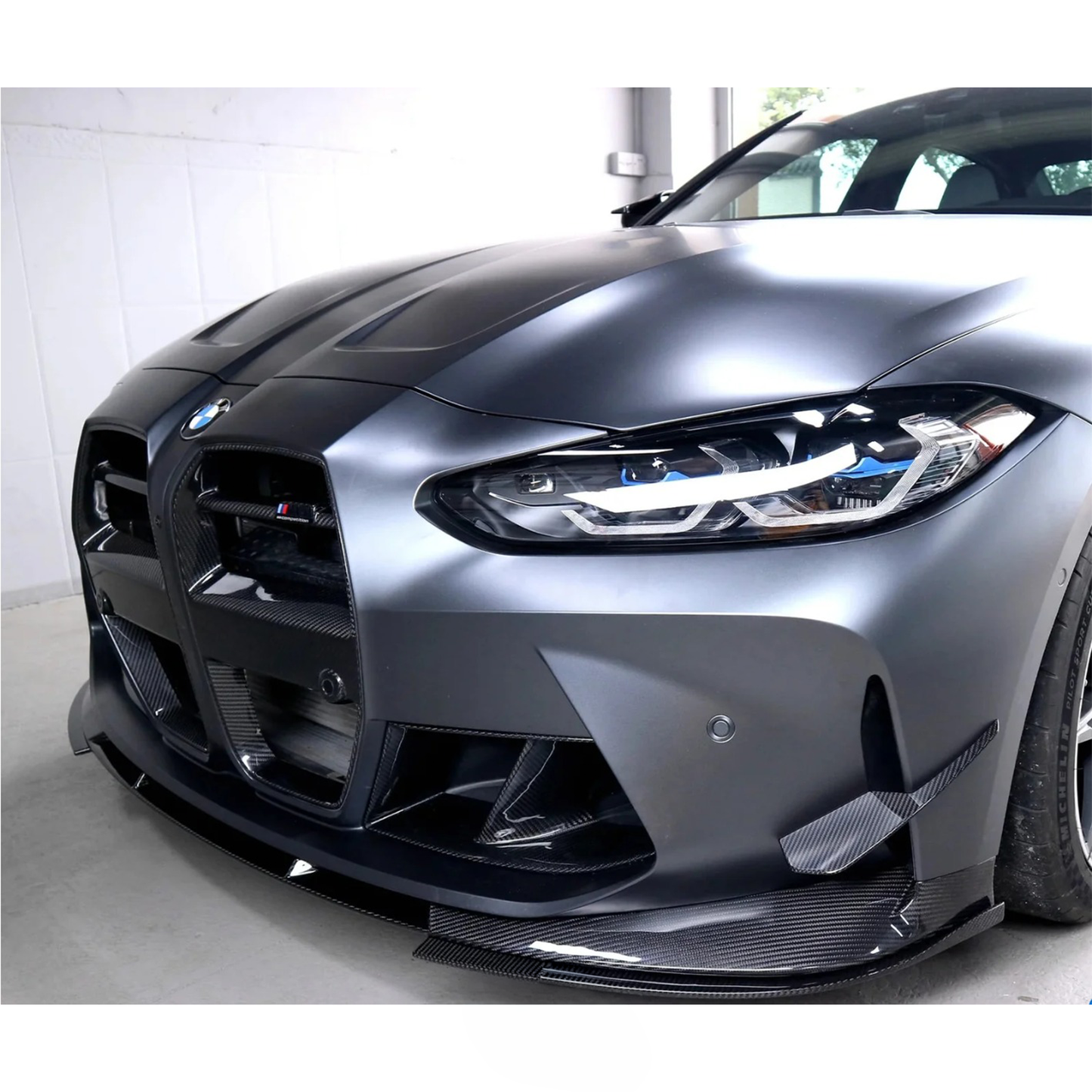 3D Style Dry Carbon Fiber Front Lip (OEM Mount) for BMW G80 M3 G82 G83 M4