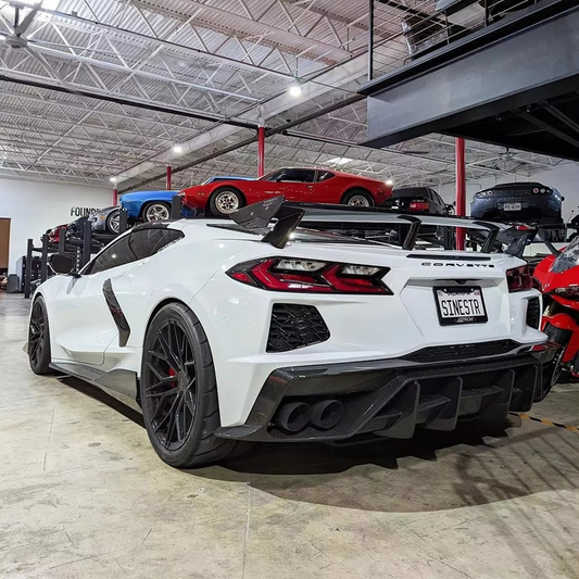 Bull Boost Performance AD Style Dry Carbon Fiber Rear Diffuser for Chevrolet Corvette C8