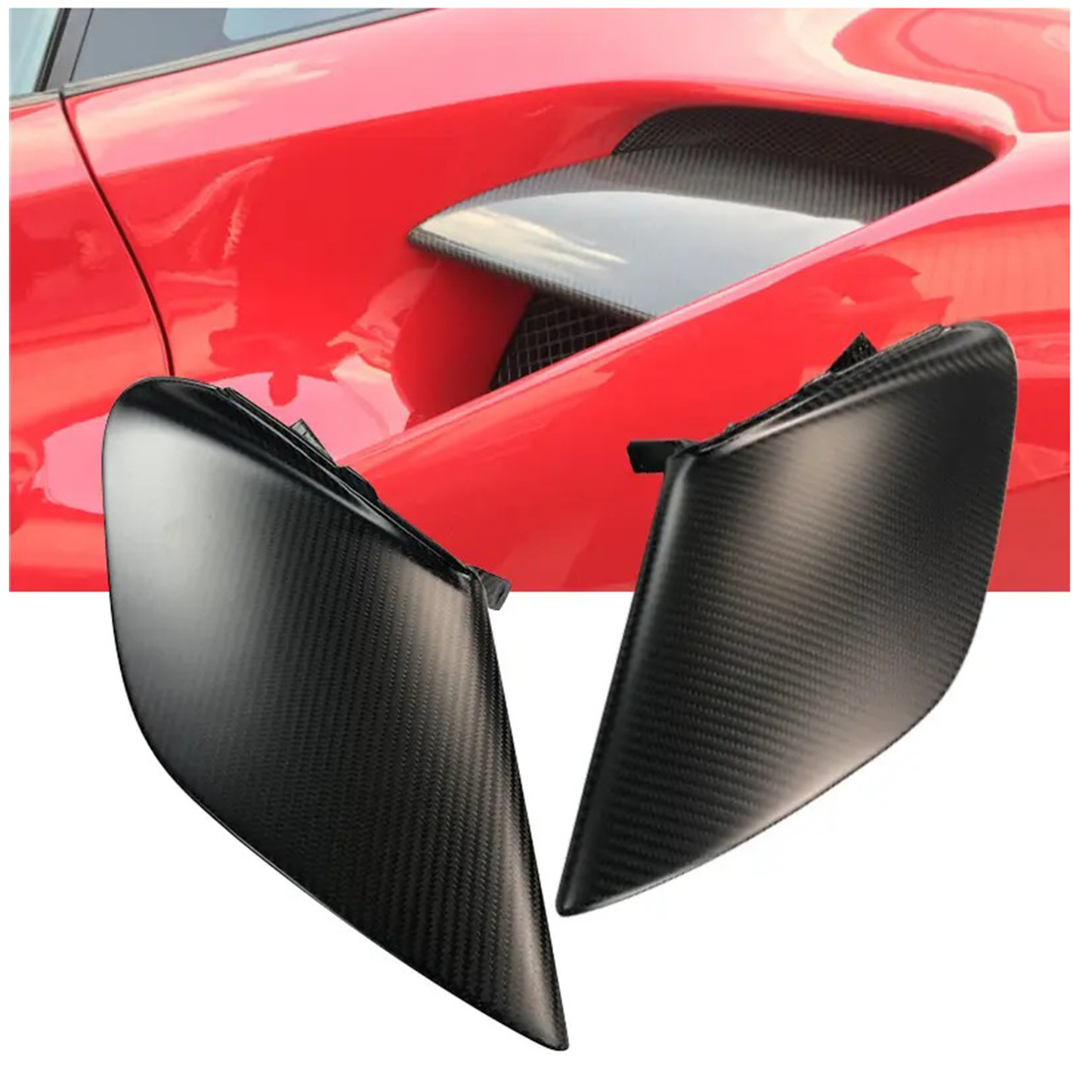 Carbon Fiber Side Air Vent Component for Ferrari 488 GTB