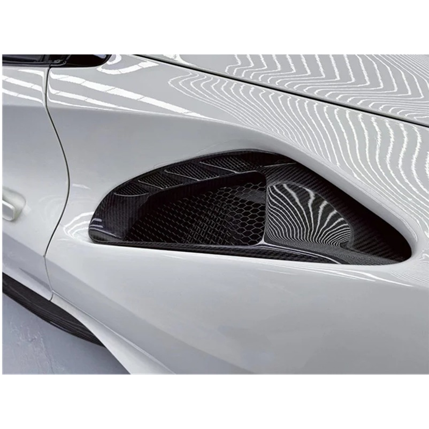 P Style Carbon Fiber Side Air Vent Replacement for Ferrari 488 GTB / Spider