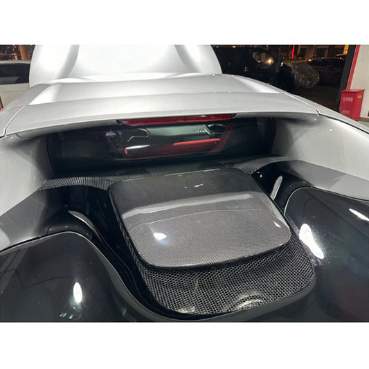 Dry Carbon Fiber OEM Rear Hood Trim for Ferrari 296 GTB