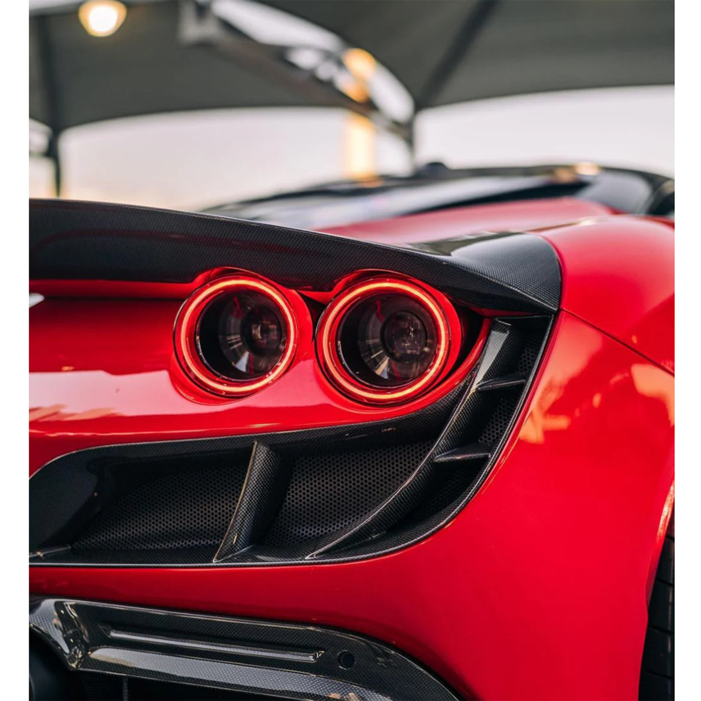 Carbon Fiber R Style Rear Spoiler for Ferrari F8
