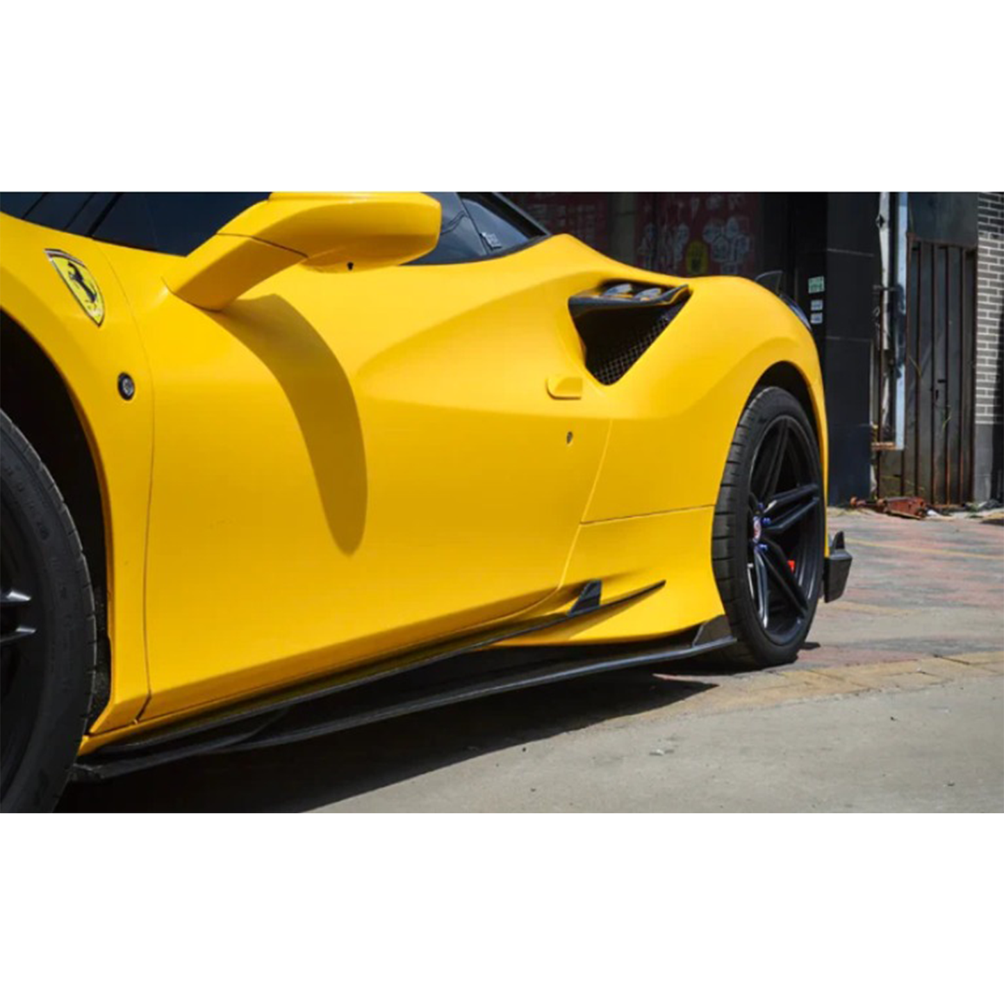 Dry Carbon Fiber Side Air Intake Trims for Ferrari F8 Tributo