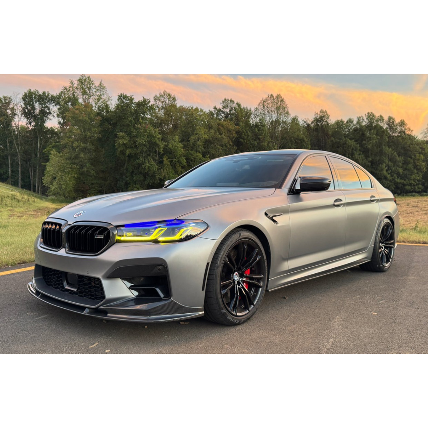 3D Carbon Fiber Front Splitter Lip (1-Piece) for BMW F90 M5 G30 LCI