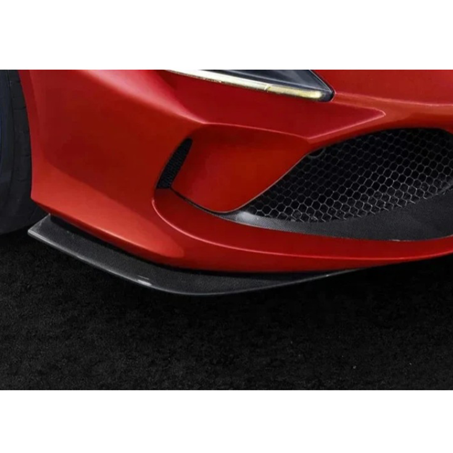OEM Style Carbon Fiber Side Front Splitter for Ferrari F8 Tributo