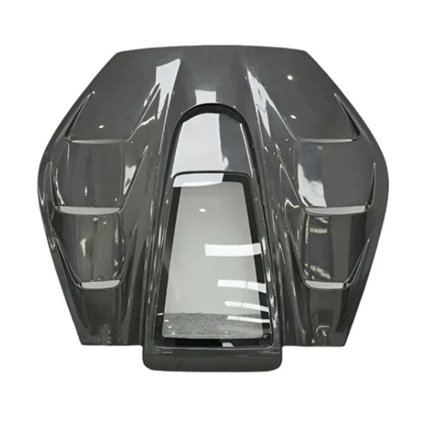 Carbon Fiber Engine Tail Transparent Window Cover for Ferrari 296 GTB