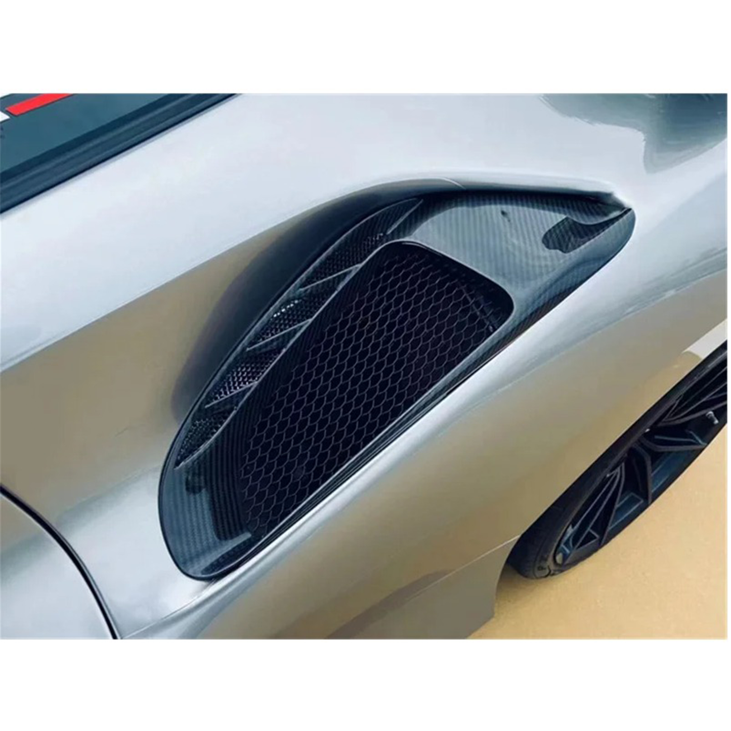 P Style Carbon Fiber Side Air Vent Replacement for Ferrari 488 GTB / Spider