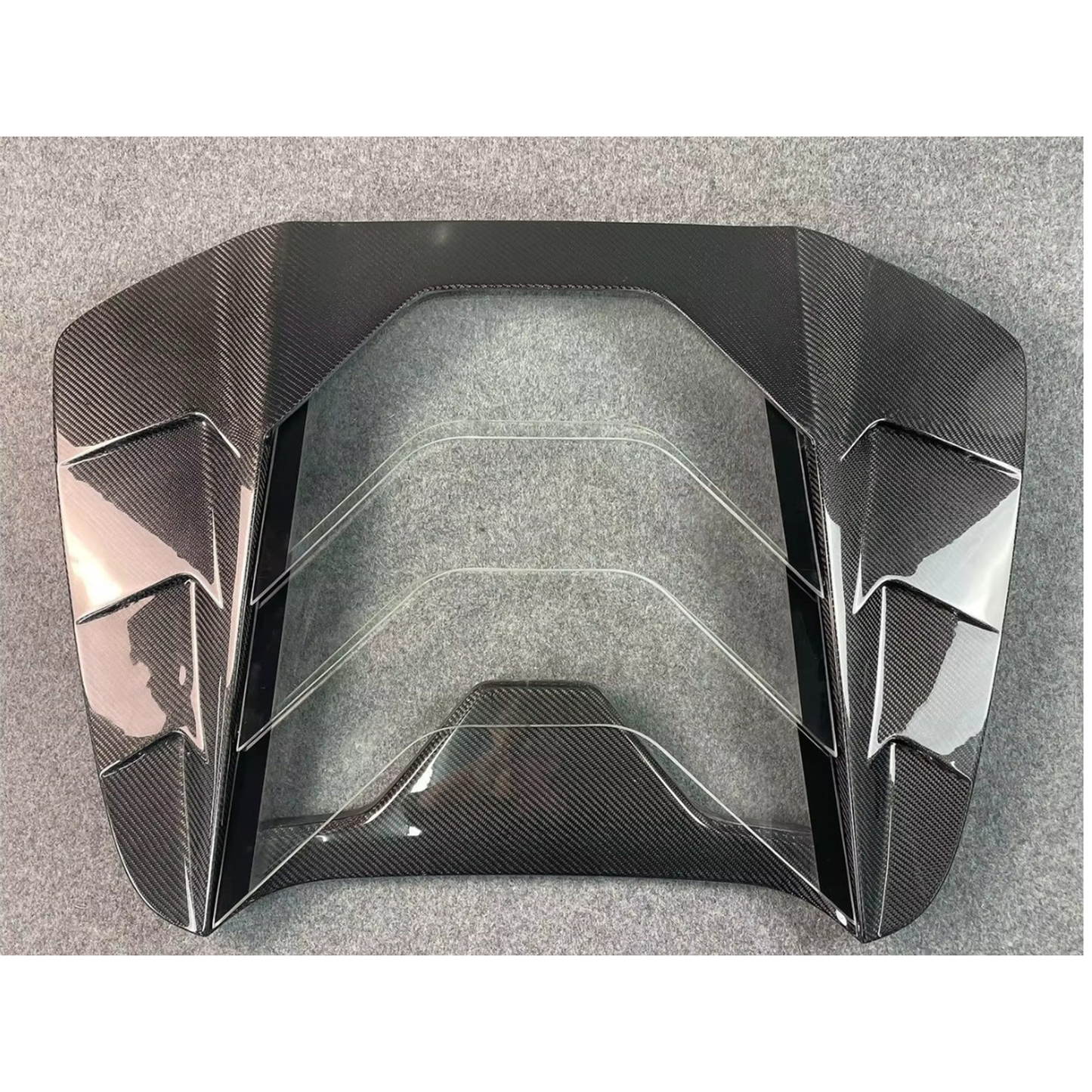 Carbon Fiber Rear Transparent Engine Cover V2 for Ferrari 488