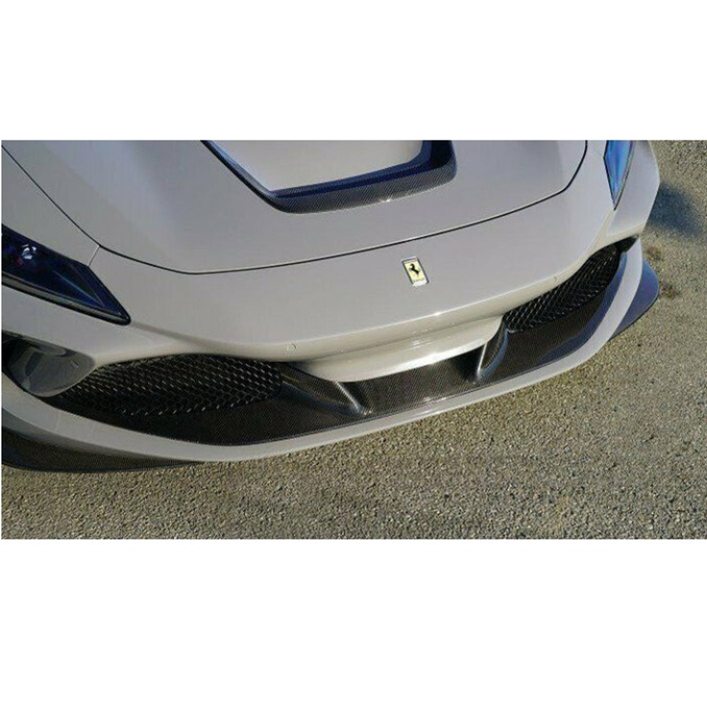 Carbon Fiber Front Bumper Lip Cover for Ferrari F8 Tributo