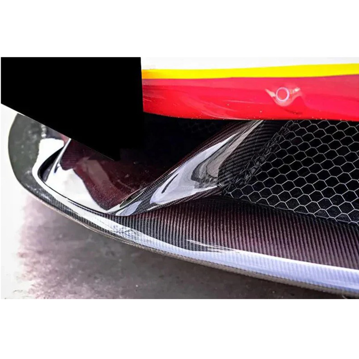 Carbon Fiber Lower Front Bumper Center Trim for Ferrari SF90