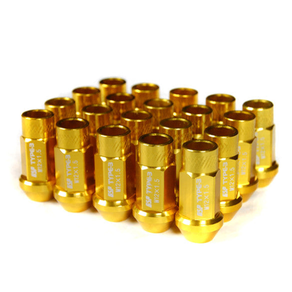 Godspeed Type 3 50mm Lug Nuts 20 pcs. Set M12x1.25
