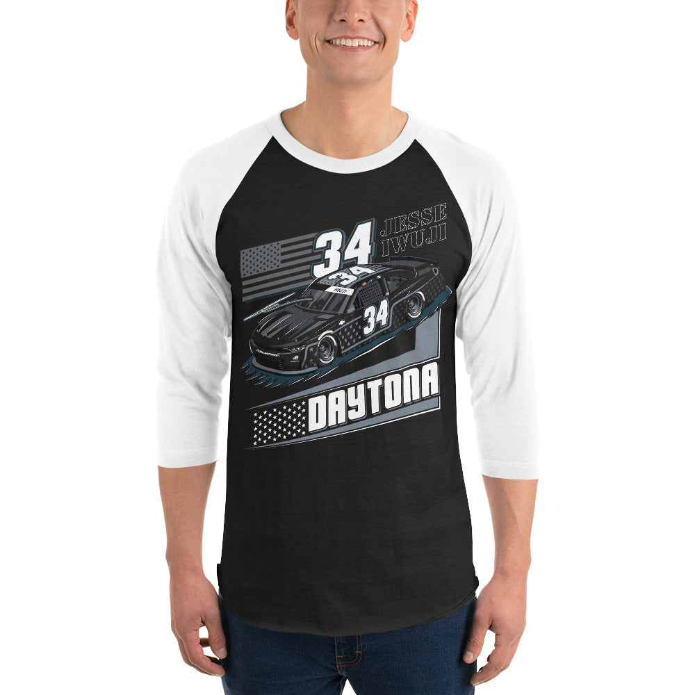 Jesse Iwuji Motorsports '23 Daytona 3/4 sleeve raglan shirt