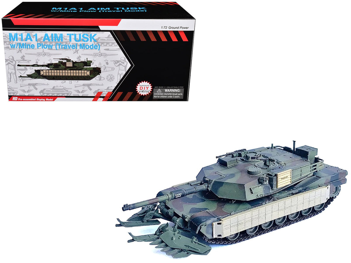 Rapid Vehicles United States M1A1 AIM TUSK (Tank Urban Survival Kit) with Mine Plow (Travel Mode)...
