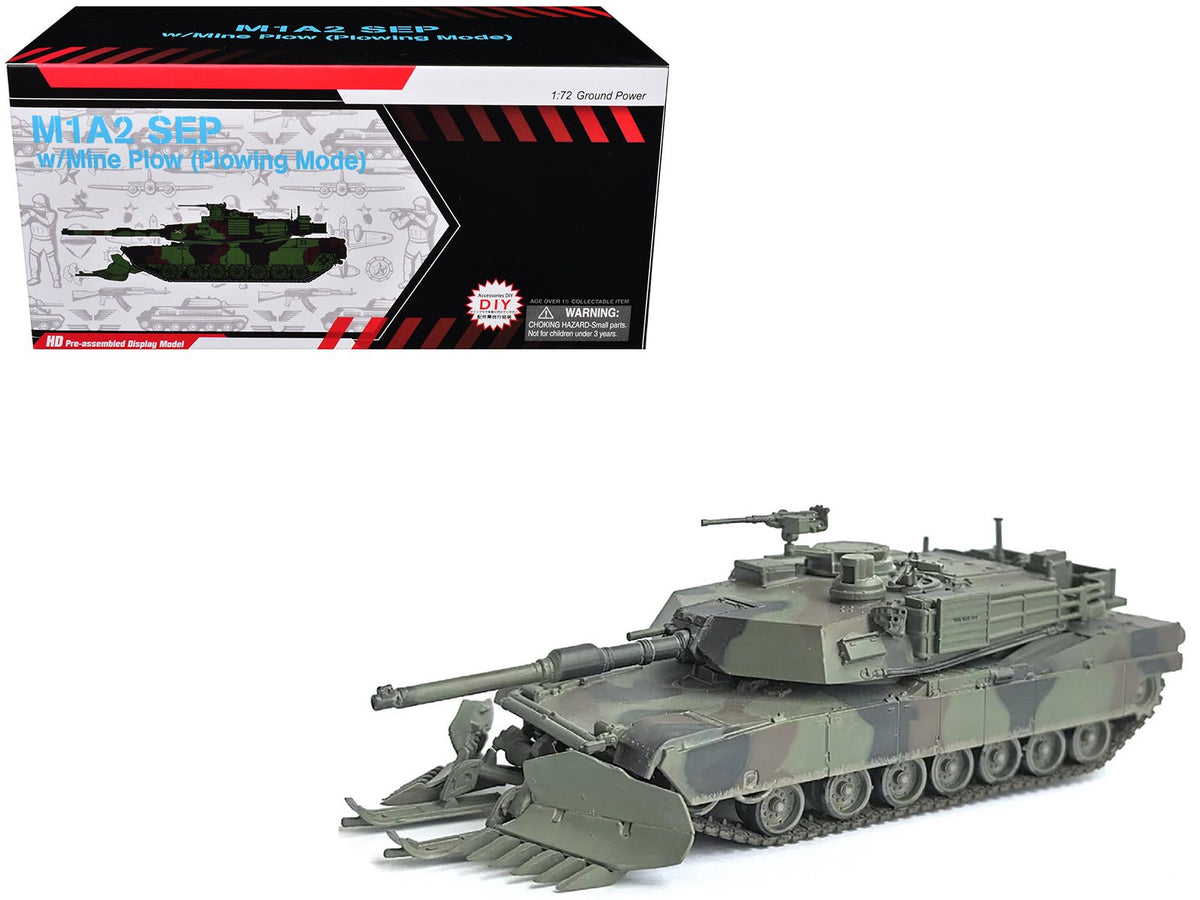 Rapid Vehicles United States M1A2 SEP (System Enhancement Package) Tank with Mine Plow (Plowing...
