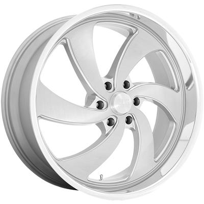 U.S. Mags Desperado U134 Silver Brushed Face Milled Wheels with Diamond Cut Lip - S0133