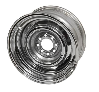 U.S. Wheel 53 Series Chrome Smoothie Wheels with Raw Center - 535715N