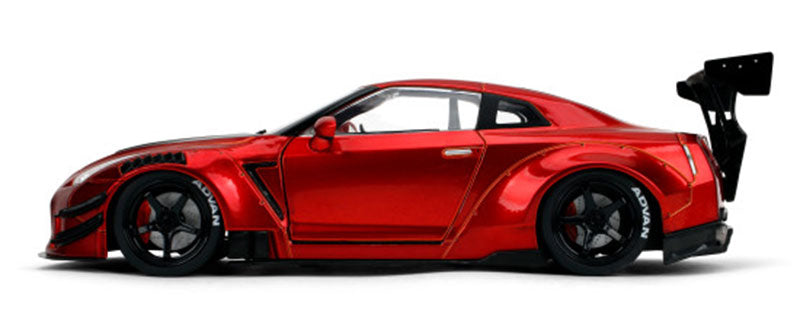 Jada Pink Slips Nissan Skyline GT-R R35 Liberty Walk Red Metallic 1:18