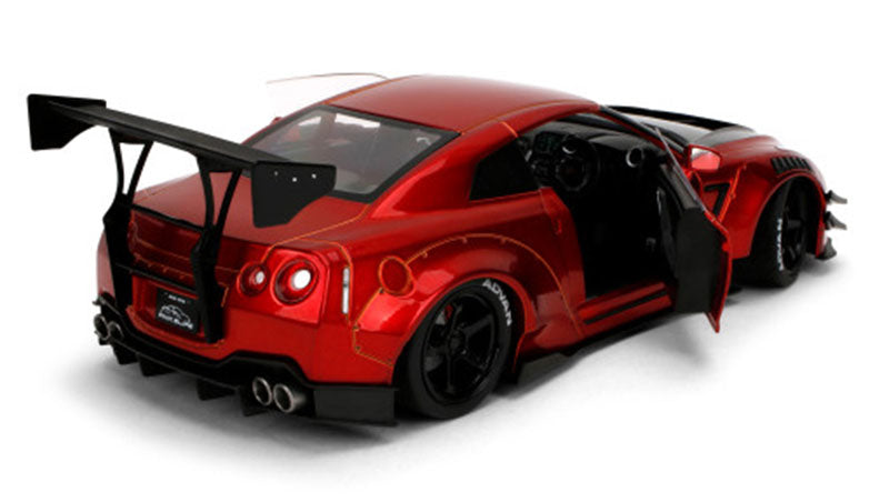 Jada Pink Slips Nissan Skyline GT-R R35 Liberty Walk Red Metallic 1:18