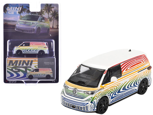 Rapid Vehicles Volkswagen ID. Buzz Van Prototype "Rainbow" Limited Edition 1/64 Diecast Model Car...