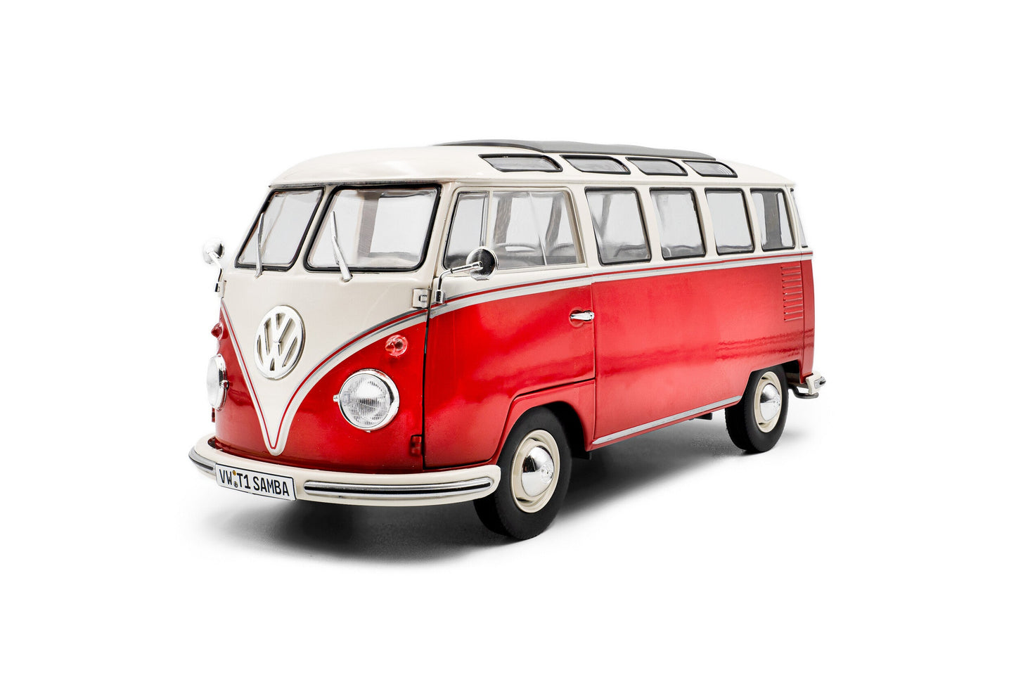 Solido 1962 Volkswagen T1 Samba Minibus Red 1:18
